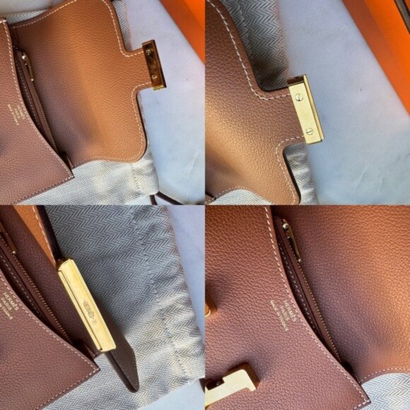 Hermès Gold Evercolor Leather Constance Slim Belt Bag Wallet with pouch - Picture 10 of 15